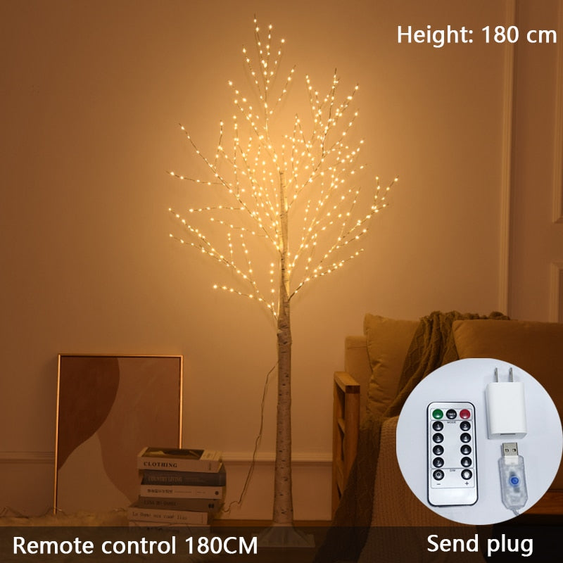 Christmas Decoration Birch Tree LED Bedroom Light for Landscape Luminous Decoration New Year Decor Tree Light Chrismas Tree Gift