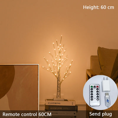 Christmas Decoration Birch Tree LED Bedroom Light for Landscape Luminous Decoration New Year Decor Tree Light Chrismas Tree Gift