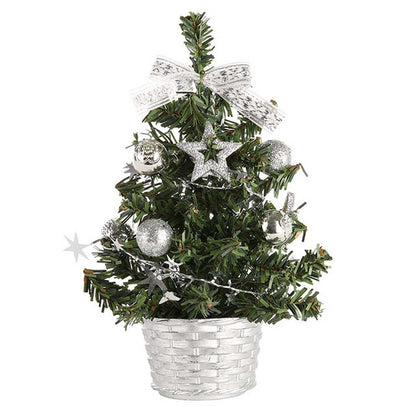 20CM Mini Christmas Tree Festival Decoration Desktop Decoration Small Tree Gifts Festival Party Supplies for Home New Year