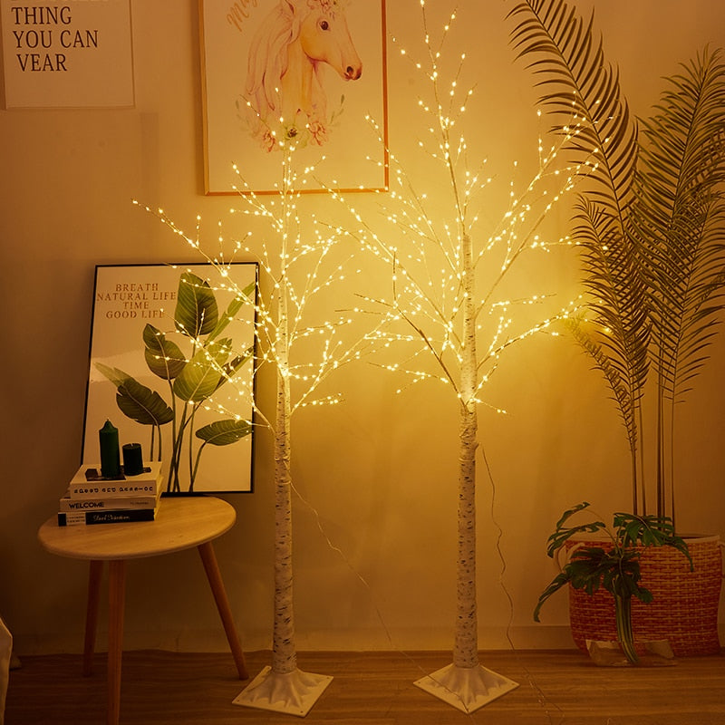 Christmas Decoration Birch Tree LED Bedroom Light for Landscape Luminous Decoration New Year Decor Tree Light Chrismas Tree Gift