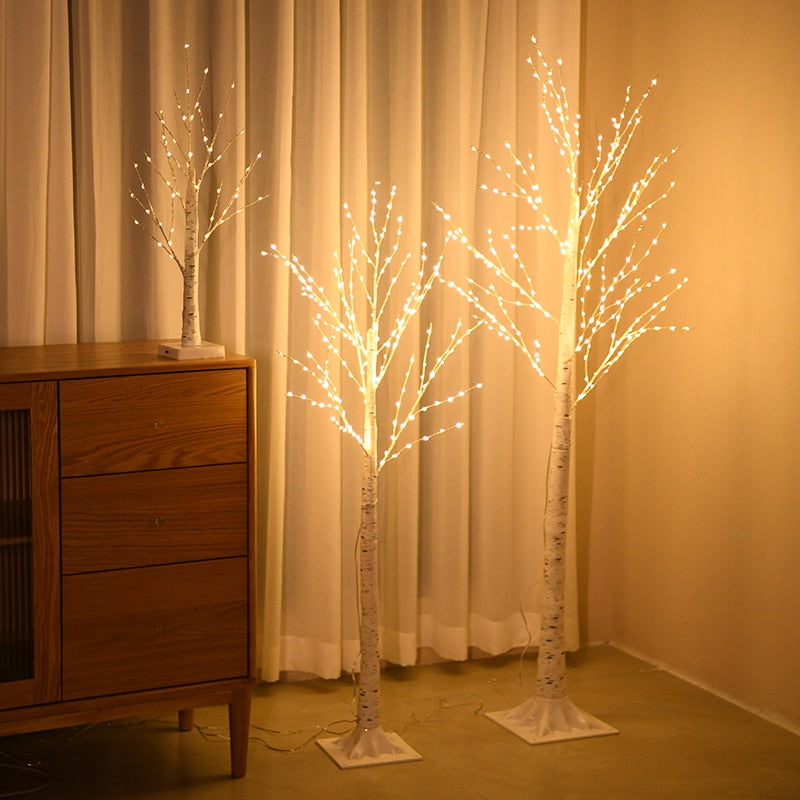 Christmas Decoration Birch Tree LED Bedroom Light for Landscape Luminous Decoration New Year Decor Tree Light Chrismas Tree Gift