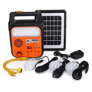 Solar Power Generator USB Charging Home System Storage Generator 110V-220V With 3 LED Bulbs FM Radio MP3 Functions Durable