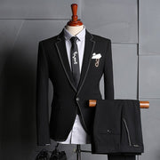 2020 Men's Groom Wedding Dress Formal Suits Set Men Fashion Casual Business Suit Three-piece (Jackets + Vest + Pants)big Size