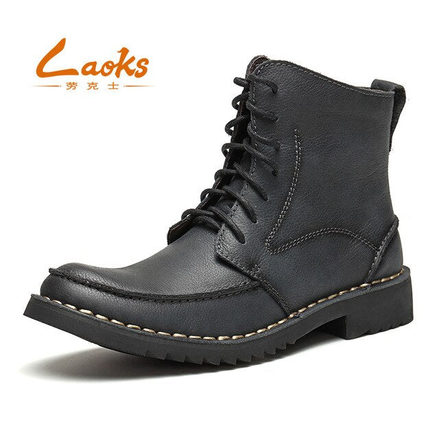 Men's Martins boots men causal boots genuine leather big size autumn winter warm man Bullock ankle boots Ankle Motorcycle Boots