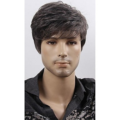 HAIRJOY Women Men Synthetic Wig Short Curly Layered Haircut Brown Costume Wig Free Shipping 4 Colors Available