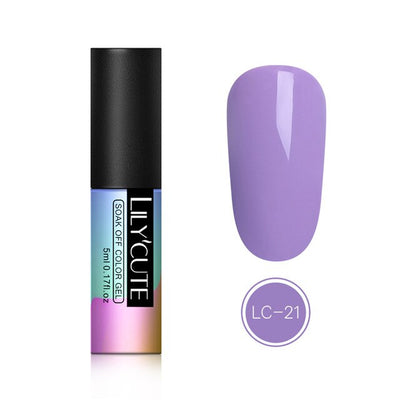 LILYCUTE Nail Art Gel 5ML  Nail Color UV LED Gel Nail Polish Long-lasting Macaron Soak off Varnish Gel varnish Nail Art DIY