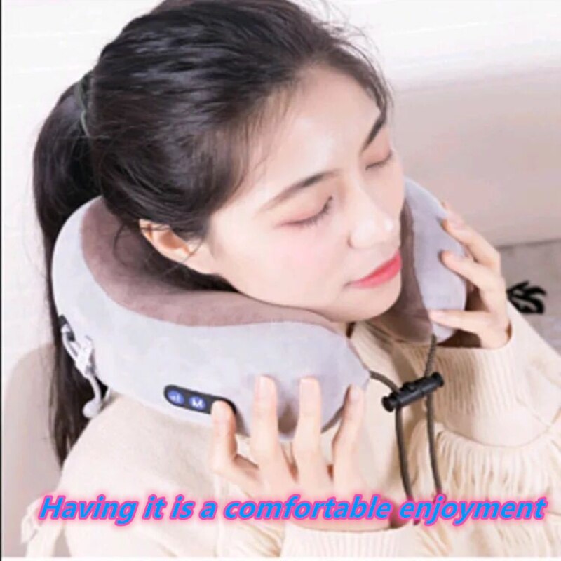 Home Travel U-shaped Office Cervical Relaxing Multi-function Outdoor Portable Health Care Massage Pillow Pain Relief Electric