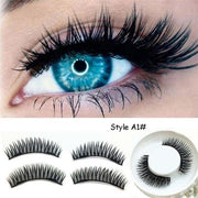 4pcs New Easy Wear 3D Magnetic Eyelash False Eyelash Double Magnet Full Strip Magnetic Lashes Soft Hair Reusable
