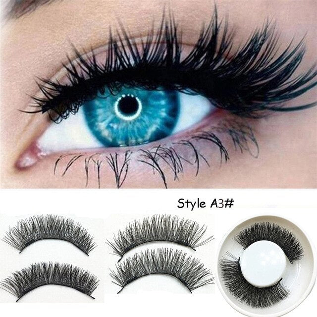 4pcs New Easy Wear 3D Magnetic Eyelash False Eyelash Double Magnet Full Strip Magnetic Lashes Soft Hair Reusable