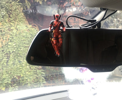 Car Ornaments Deadpool Personality Car Ornament Action Figure Sitting Model Anime Mini Doll Car Decoration Car Accessories