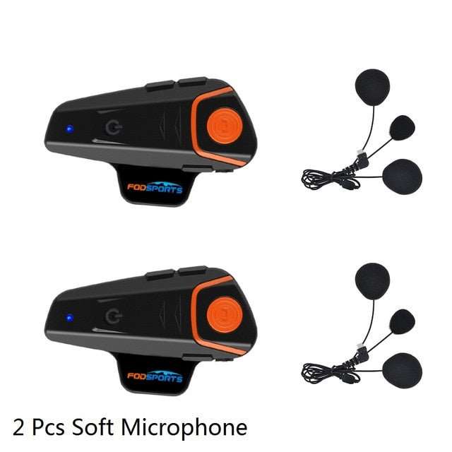 Fodsports BT-S2 Pro motorcycle helmet intercom motorbike wireless bluetooth Headset waterproof BT Interphone with FM
