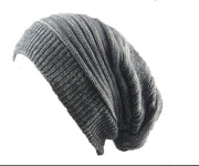 Men and women hat mixed color cotton striped hip hop Sk Sk winter warm hat scarf Beanies knit long loose hat gorro headdress