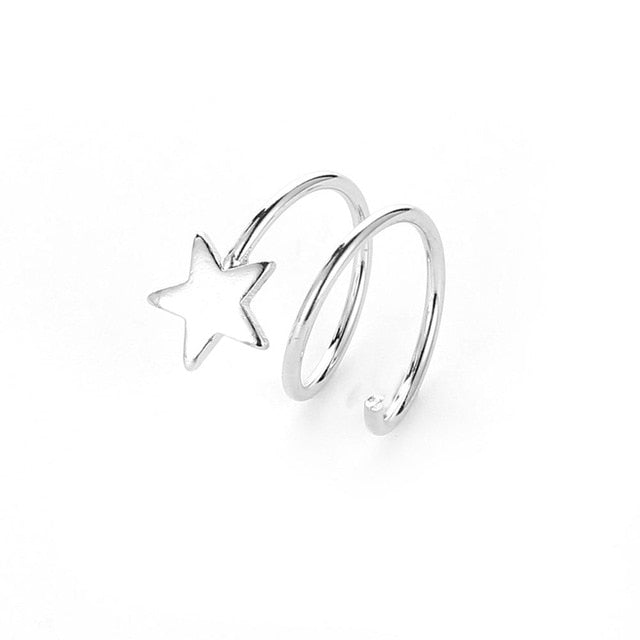 Simple Star Ear Clip Pentagram No Pierced Clip On Ear Cuff For Women Fashion Jewelry