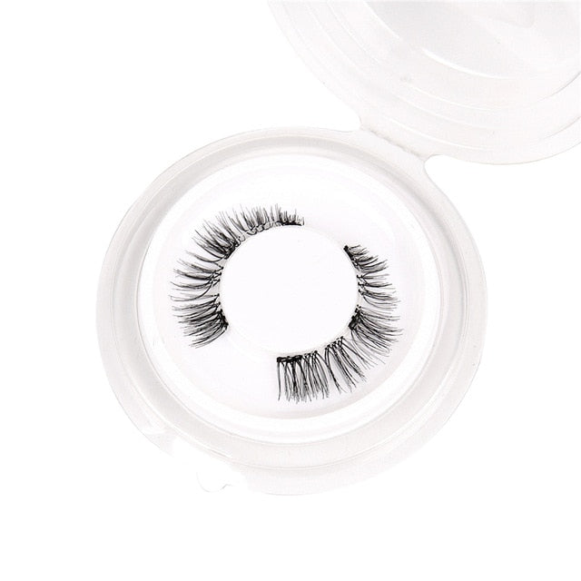 3D Magnetic Eyelashes with 3 Magnets Magnetic Lashes Natural Long False Eyelashes Magnet Eyelash Extension Makeup Tools