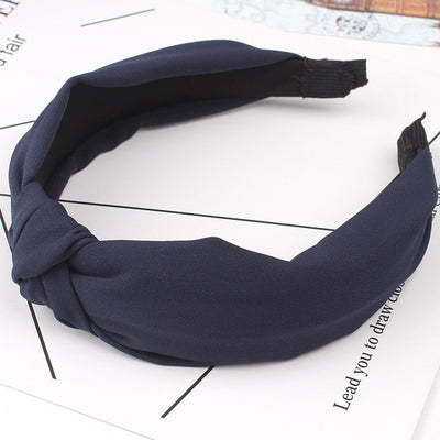 Wide Top Knot Hair Bands For Women Headdress Solid Color Cloth Headband Bezel Girls Hairband Hair Hoop Female Hair Accessories