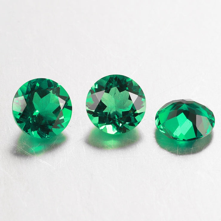 Starszuan green 7mm good quality loose emerald gem hydrothermal emerald stone best price for fashion jewelry setting