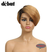 Debut 613 Lace Part Wigs Human Hair Wigs For Black Women Red Lace Front Short Bob Wigs Piexe Cut Straight Purple Ombre Lace Wigs