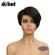 Debut 613 Lace Part Wigs Human Hair Wigs For Black Women Red Lace Front Short Bob Wigs Piexe Cut Straight Purple Ombre Lace Wigs