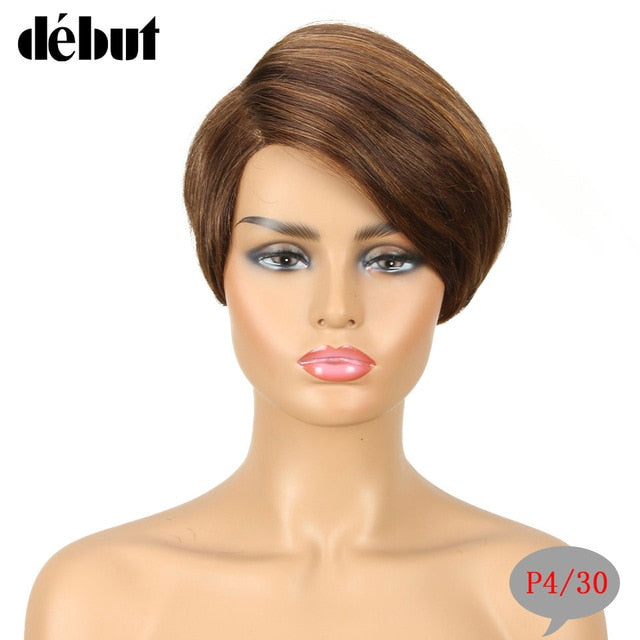 Debut 613 Lace Part Wigs Human Hair Wigs For Black Women Red Lace Front Short Bob Wigs Piexe Cut Straight Purple Ombre Lace Wigs