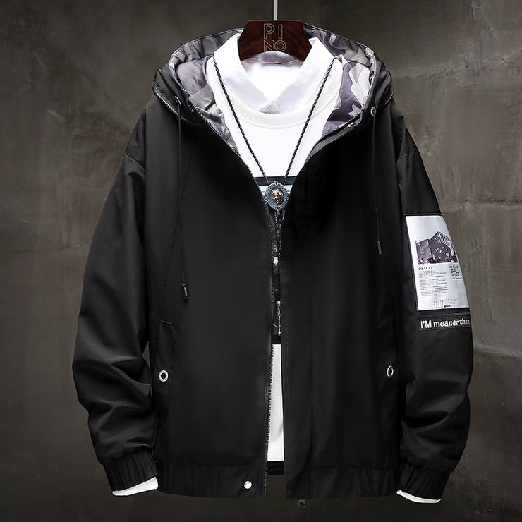 Windbreaker Coats Men Hip Hop Cargo Bomber Jackets Designer Japanese Steetwear Autumn Big Size Harajuku,ZA351