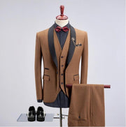 Jacket+Vest+Pants)2019 New Black Suits Fashion Party Dresses Custom Slim Fit Business Men Wedding Suit Big Full Size Three Piece