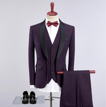 Black Suits Fashion Party Dresses Custom Slim Fit Business Men Wedding Suit
