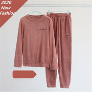 Pajamas Set Homewear Women Pyjama Plus Size Sexy Warm Flannel Pants Winter Sleepwear Femme Plush Clothes