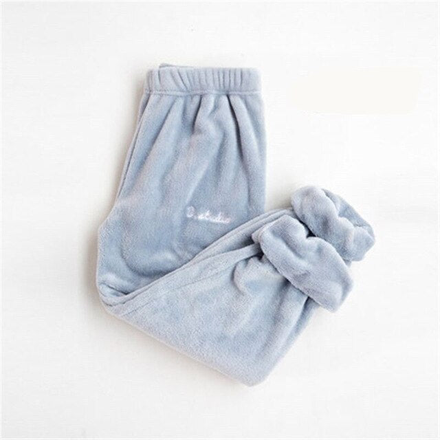 Pajamas Set Homewear Women Pyjama Plus Size Sexy Warm Flannel Pants Winter Sleepwear Femme Plush Clothes