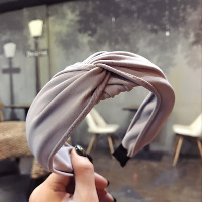 Wide Top Knot Hair Bands For Women Headdress Solid Color Cloth Headband Bezel Girls Hairband Hair Hoop Female Hair Accessories