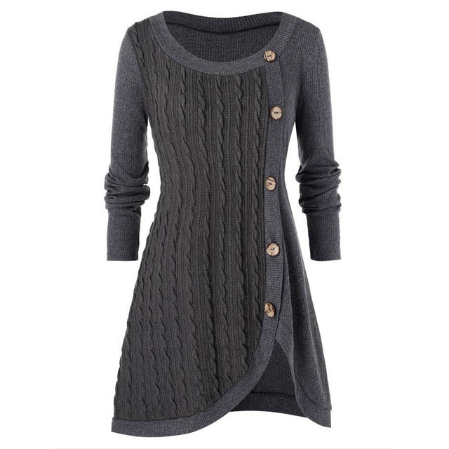 Plus Size Autumn Winter Tops Knitted #L35