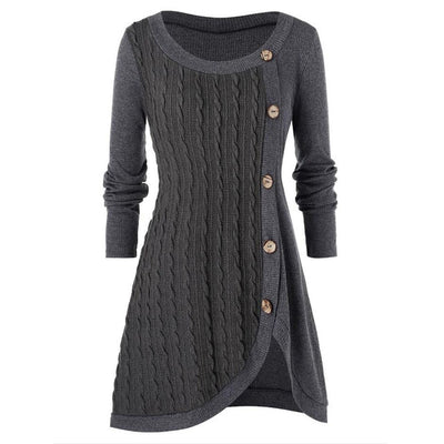 Plus Size Autumn Winter Tops Knitted #L35