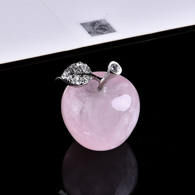 1PC natural stone crystal rose quartz apple decorative crystal quartz natural gem stone modern home decoration Christmas gift