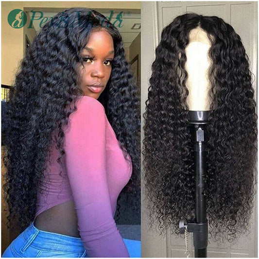 Synthetic Wigs for Black Women PerisModa Long Black Color Curly Hair Extension for Daily Use Cheap Wig Synthetic Lace Front Wigs