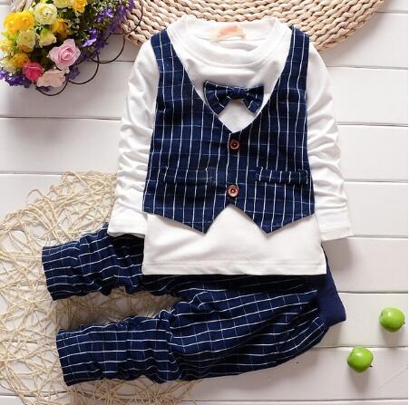 Bibicola Baby Boy Gentleman Clothing Sets Kids Floral Clothes For Birthday Formal Outfits Suit Fashion Tops Shirt + Pants 2pcs