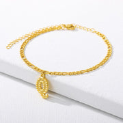 A-Z Initial Letter Anklets for Women Fashion Alphabet ankle bracelet Stainless Steel Cuban Link Anklet Foot Leg Chain Jewelry