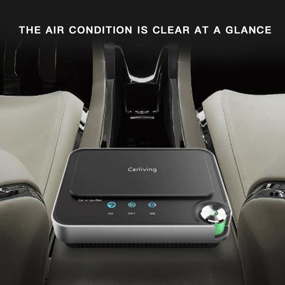 Car Air Purifier 12V Negative Ion Intelligent Air Detection Three-Position Power Purification Filter Air Purifier Car Accessorie