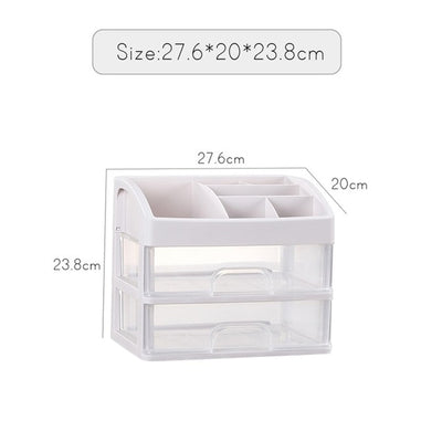 Makeup Organizer Drawers Plastic Cosmetic Storage Box Jewelry Container Make Up Case Makeup Brush Holder Organizers H1187