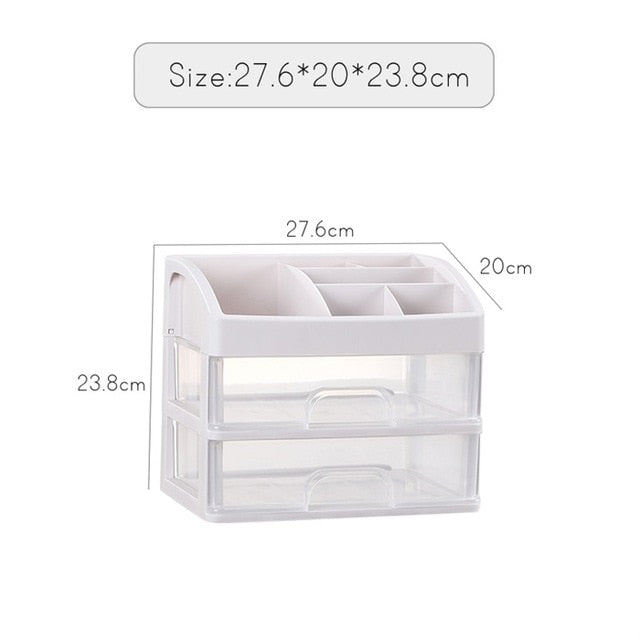 Makeup Organizer Drawers Plastic Cosmetic Storage Box Jewelry Container Make Up Case Makeup Brush Holder Organizers H1187