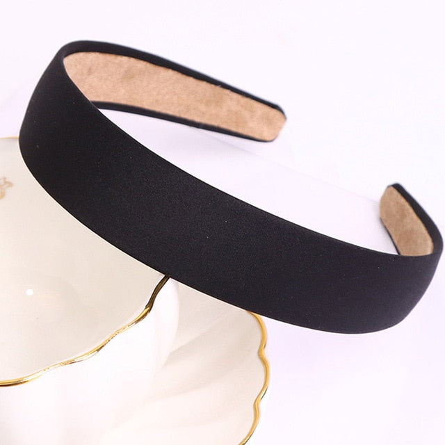 Wide Top Knot Hair Bands For Women Headdress Solid Color Cloth Headband Bezel Girls Hairband Hair Hoop Female Hair Accessories