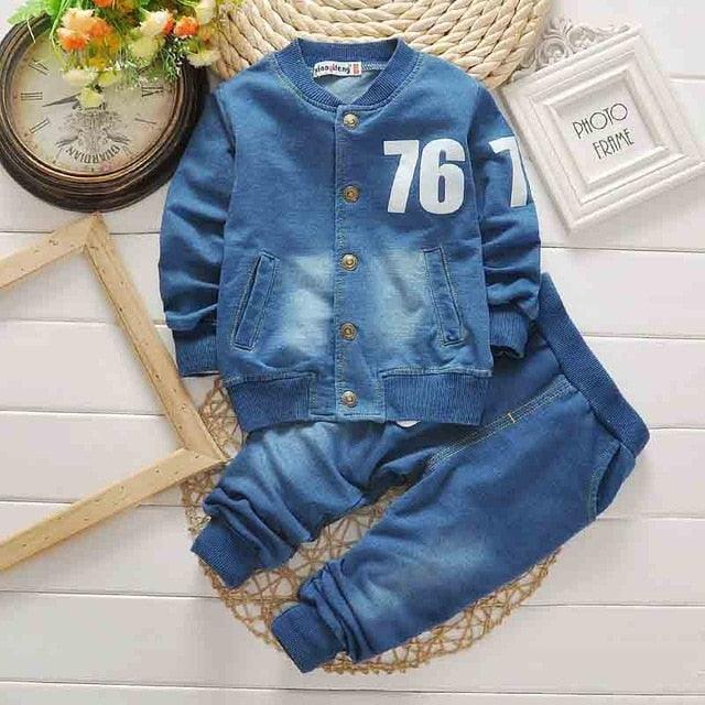 Baby Boys Suits Spring 2020 Autumn Infant Denim Casual Clothing Sets 3pcs Fashion Clothes Sets Newborn baby outfit for boy