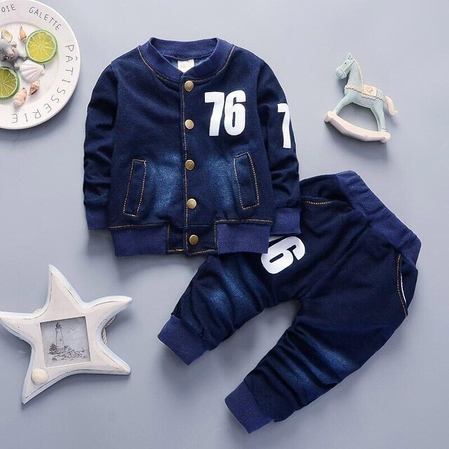 Baby Boys Suits Spring 2020 Autumn Infant Denim Casual Clothing Sets 3pcs Fashion Clothes Sets Newborn baby outfit for boy