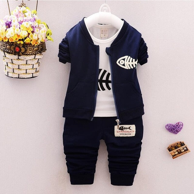 Baby Boys Suits Spring 2020 Autumn Infant Denim Casual Clothing Sets 3pcs Fashion Clothes Sets Newborn baby outfit for boy