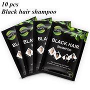 Instant Black Hair Shampoo Make Grey and White Hair Darkening Shinny in 5 Minutes