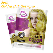 Instant Black Hair Shampoo Make Grey and White Hair Darkening Shinny in 5 Minutes