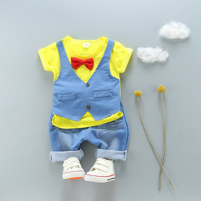 1 set kids boys Summer outfits 1-3 years boys Toddler kids baby boys outfits cotton cool Tee+Shorts Pants clothes Set cool