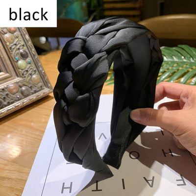 Wide Top Knot Hair Bands For Women Headdress Solid Color Cloth Headband Bezel Girls Hairband Hair Hoop Female Hair Accessories