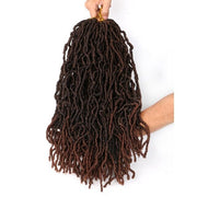 Mtmei Hair Nu Locs Crochet Hair Natural Curly Dreadlocks Hair Black Dark Brown Faux Locs Crochet Braids 18" 21Strands/Pack