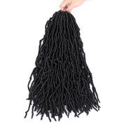 Mtmei Hair Nu Locs Crochet Hair Natural Curly Dreadlocks Hair Black Dark Brown Faux Locs Crochet Braids 18" 21Strands/Pack