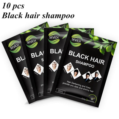 250ml Dye Black Hair Shampoo - Make Grey and White Hair Darkening and Shinny in 5 Minutes