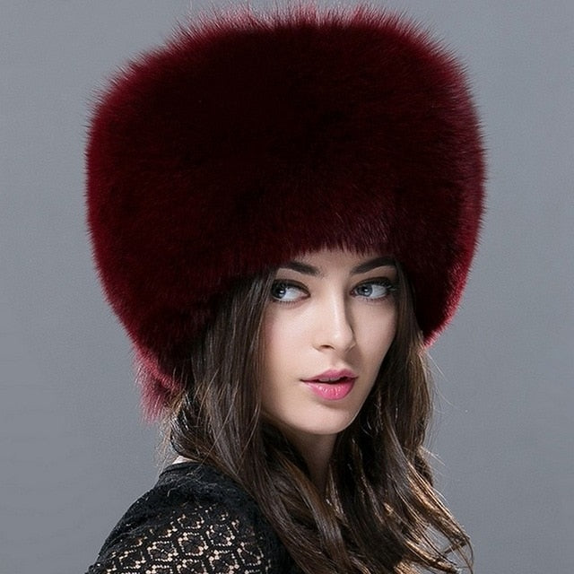 FXFURS Autumn and winter 2020 New Women 's Genuine raccoon dog russian fur hat real fox fur hat dome mongolian hat FXH-161013